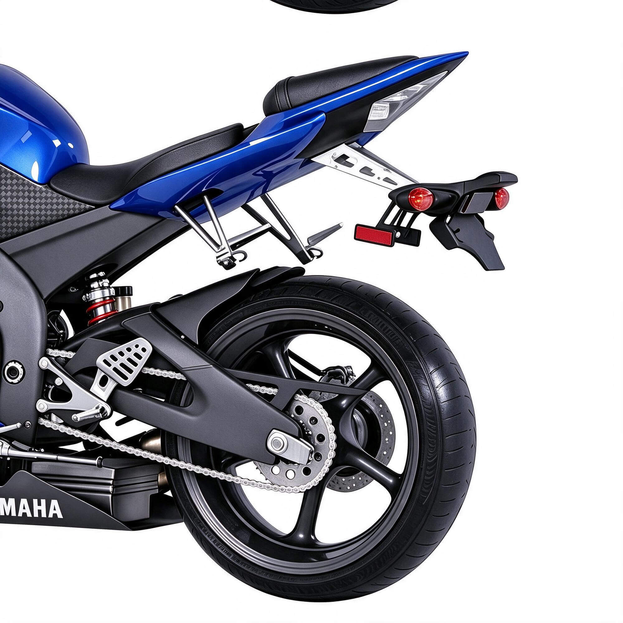 Blue Yamaha YZF R6 Sport Motorcycle 3D Model 3D Model
