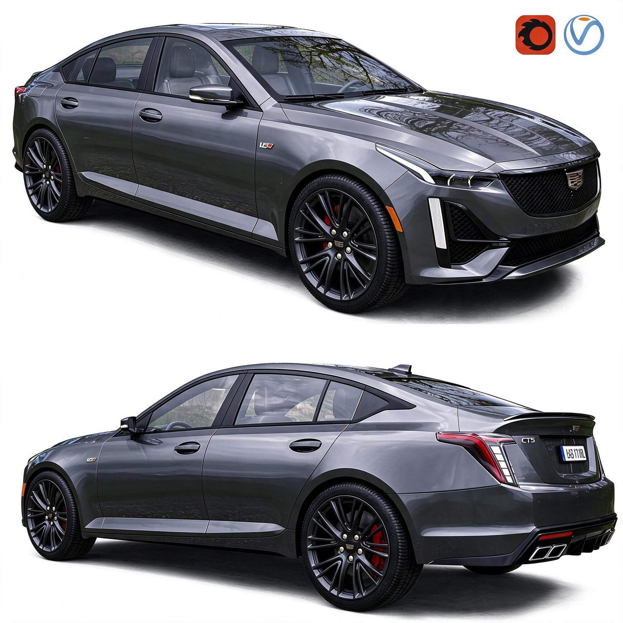 Cadillac CT5 V Sport Sedan 3D Model 3D Model