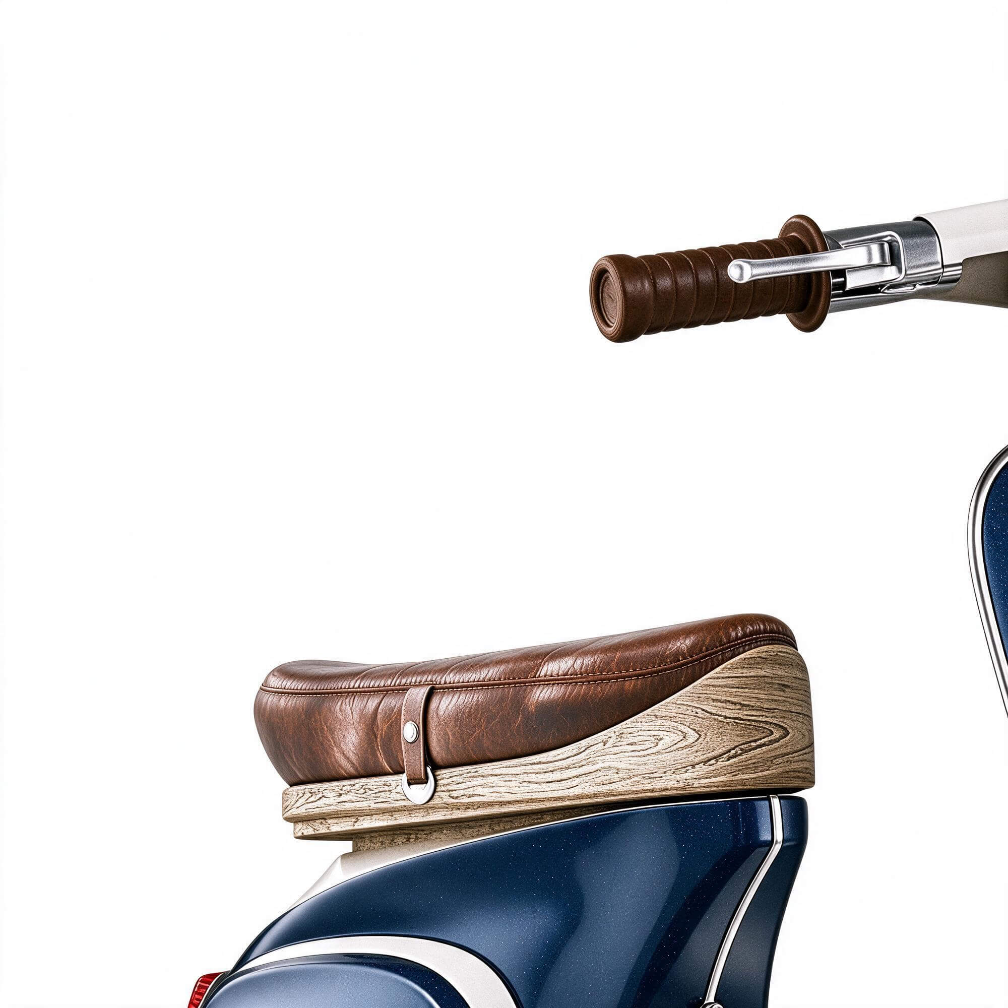 Dark Blue Cream Vintage Vespa Scooter 3d Model 3D Model