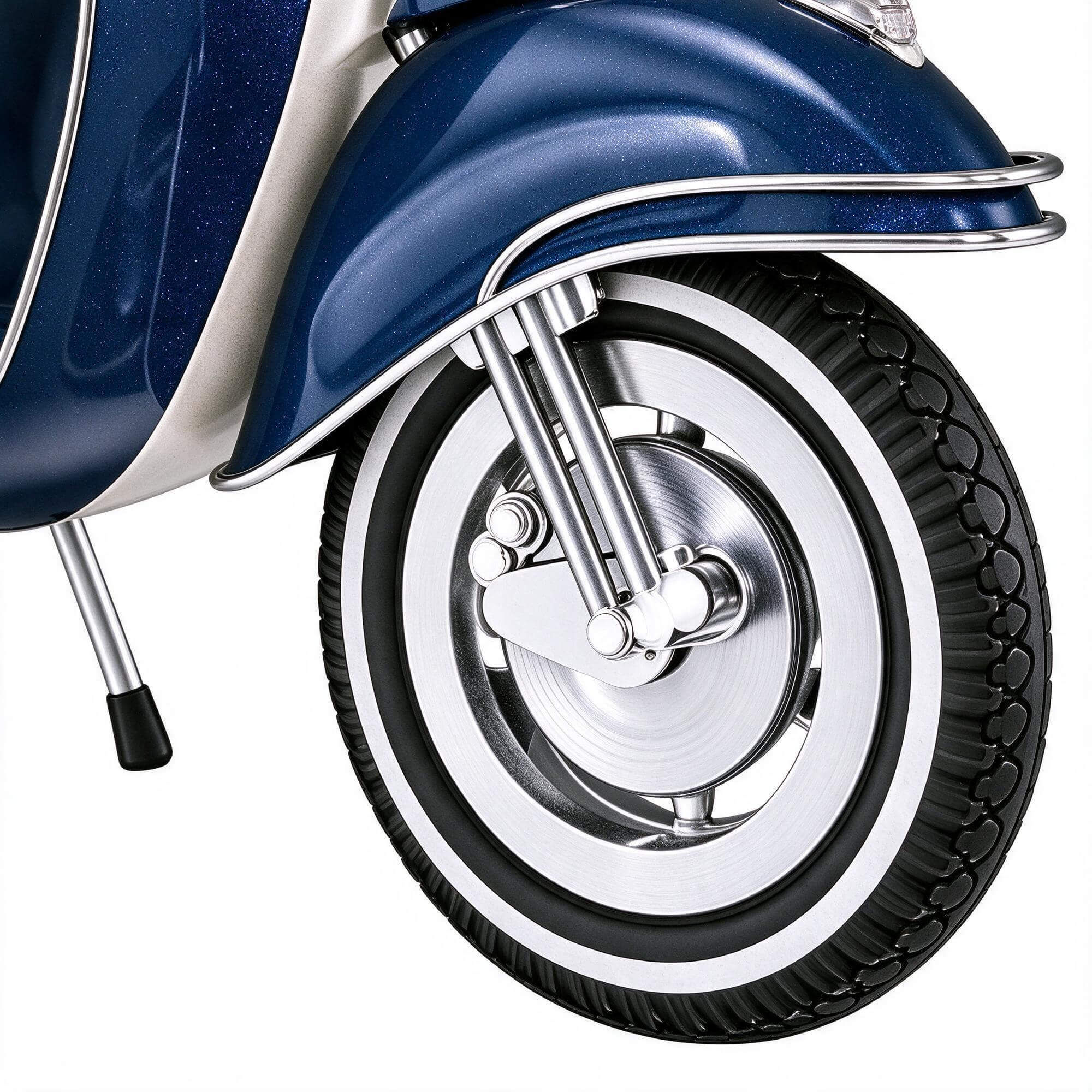 Dark Blue Cream Vintage Vespa Scooter 3d Model 3D Model