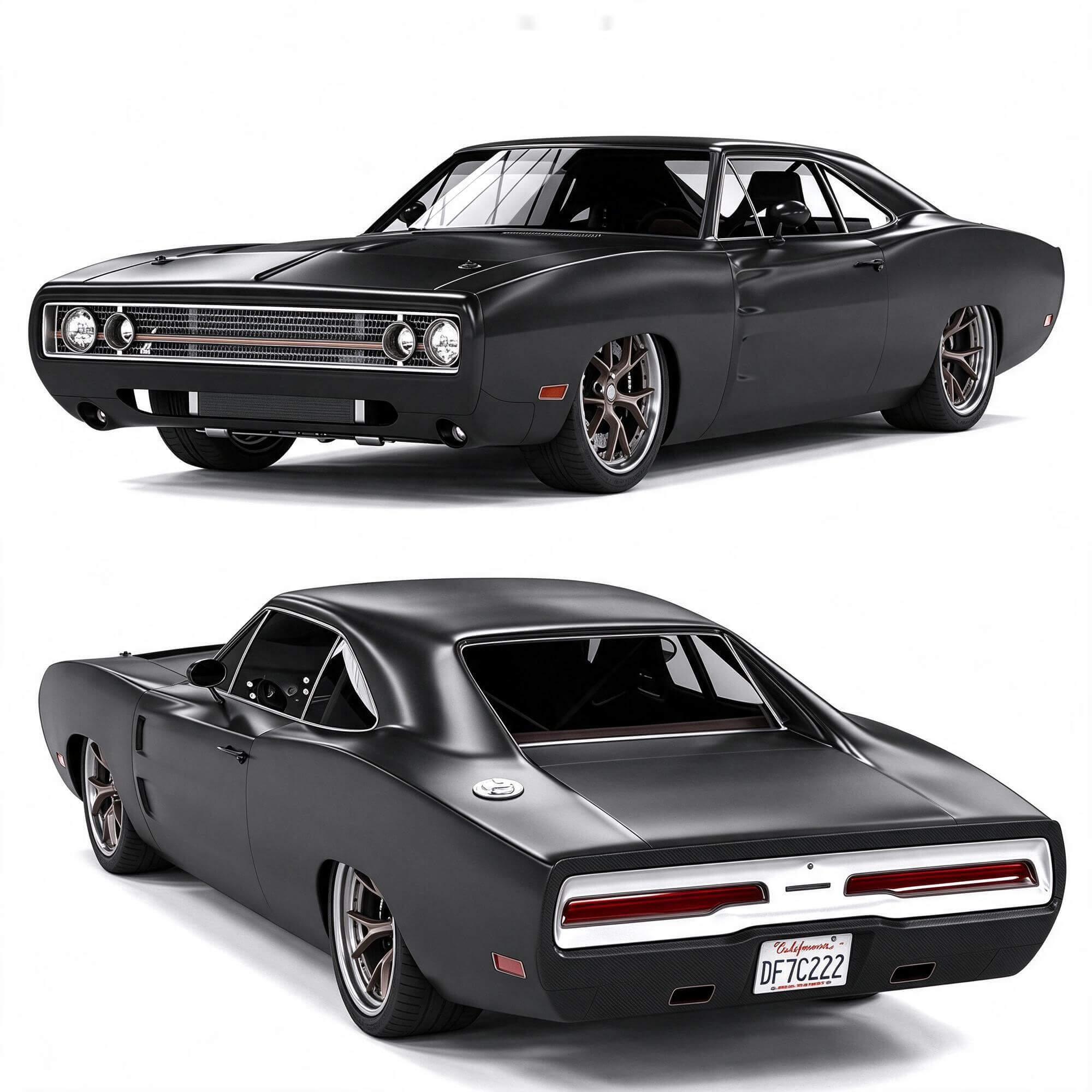 Dodge Classic Muscle Coupe 3D Model 3D Model