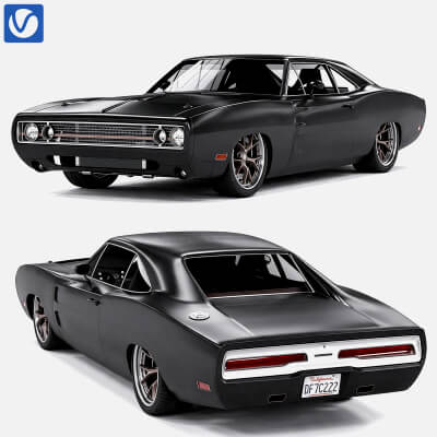 Dodge Classic Muscle Coupe 3D Model 3D Model