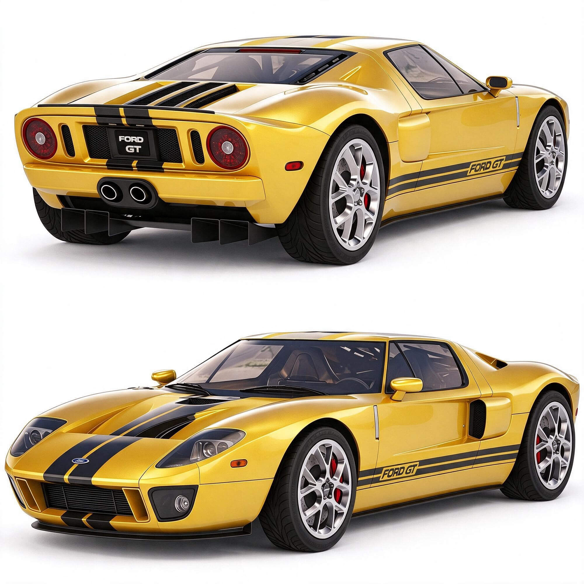 Ford GT Classic Supercar 3D Model 3D Model