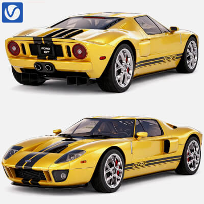 Ford GT Classic Supercar 3D Model