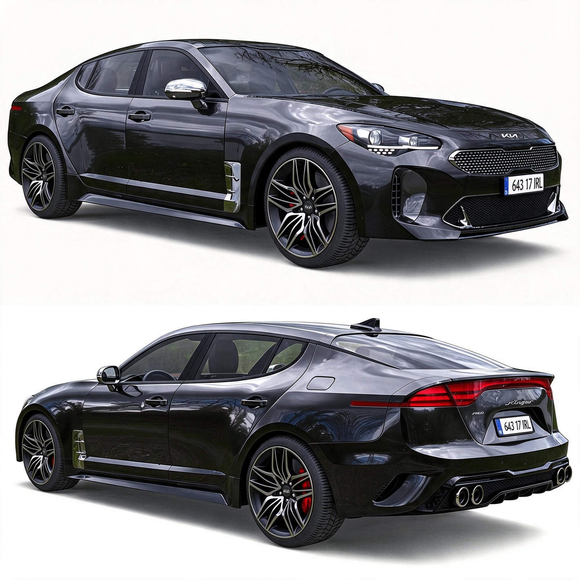 Kia Stinger Sport Sedan 3D Model 3D Model