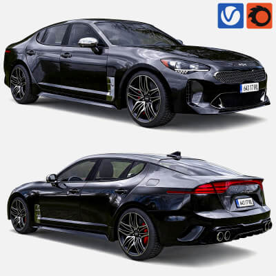 Kia Stinger Sport Sedan 3D Model