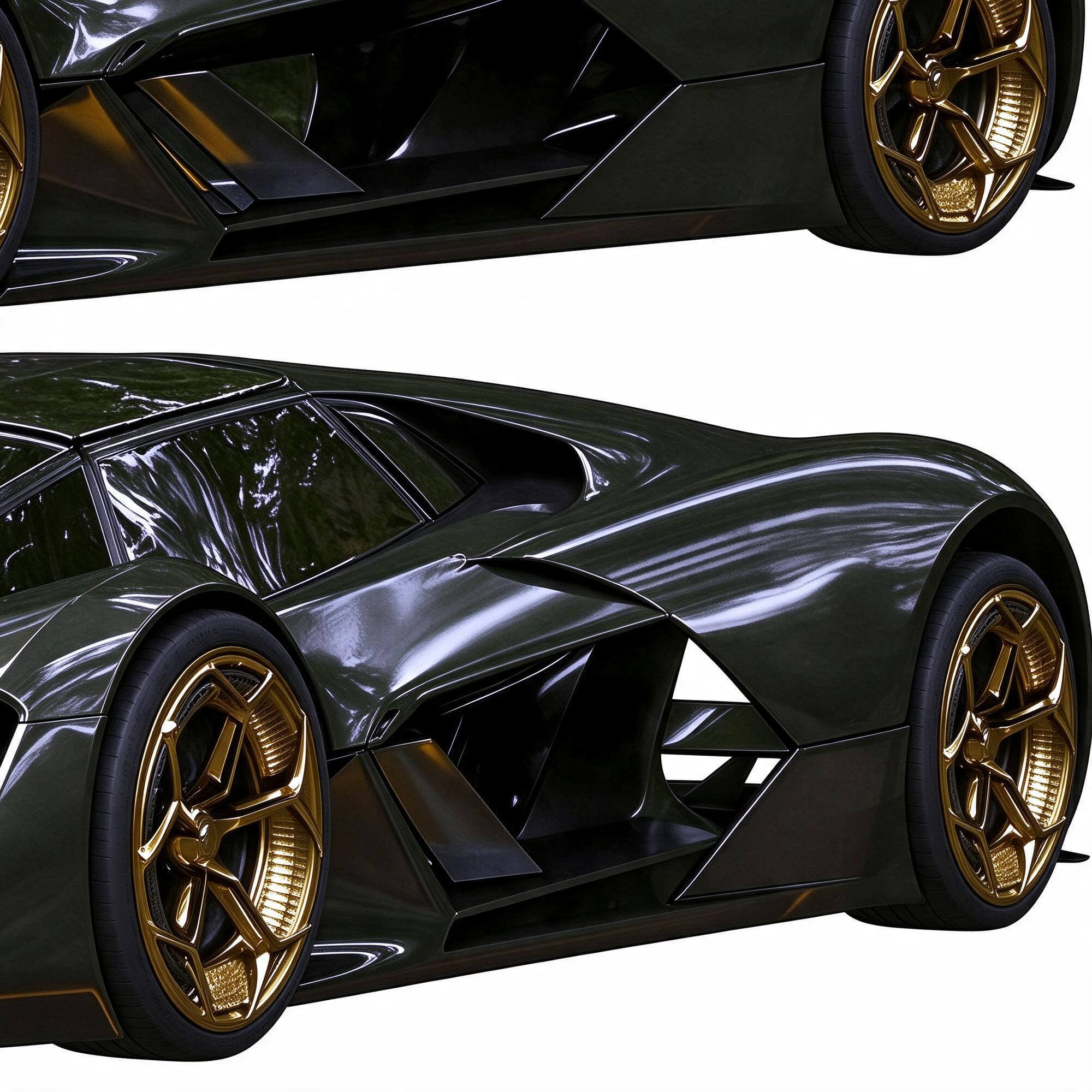 Futuristic Hypercar Concept 3D Model 3D Model