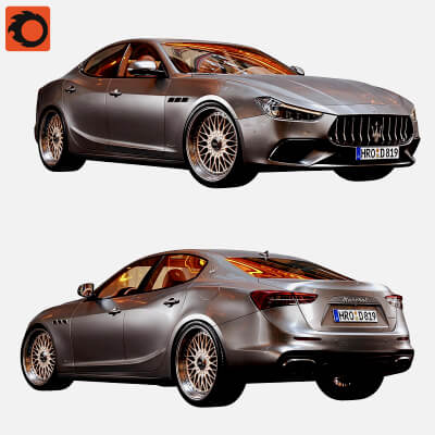 Maserati Ghibli Sport Sedan 3D Model