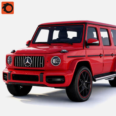 Mercedes AMG G-Class Red Offroad SUV 3D Model 3D Model