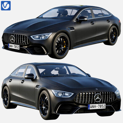 Mercedes AMG GT 4 Door Coupe 3D Model 3D Model