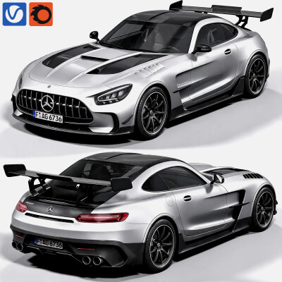 Mercedes AMG GT Black Series 3D Model