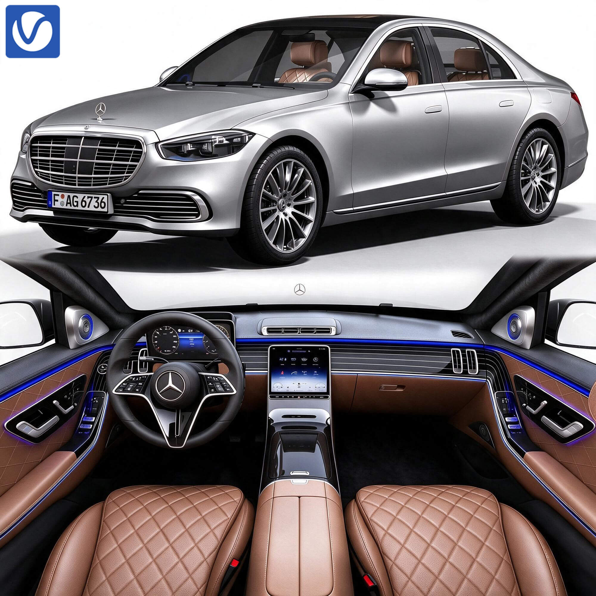 Mercedes-Benz S-Class Sedan 3D Model 3D Model
