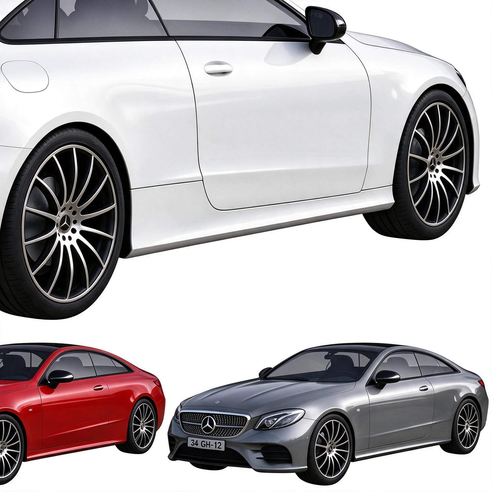 Mercedes E-Class Coupe 3D Model 3D Model