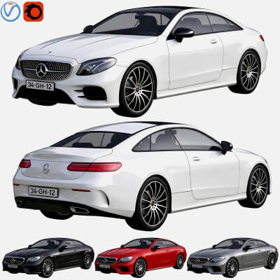Mercedes E-Class Coupe 3D Model 3D Model