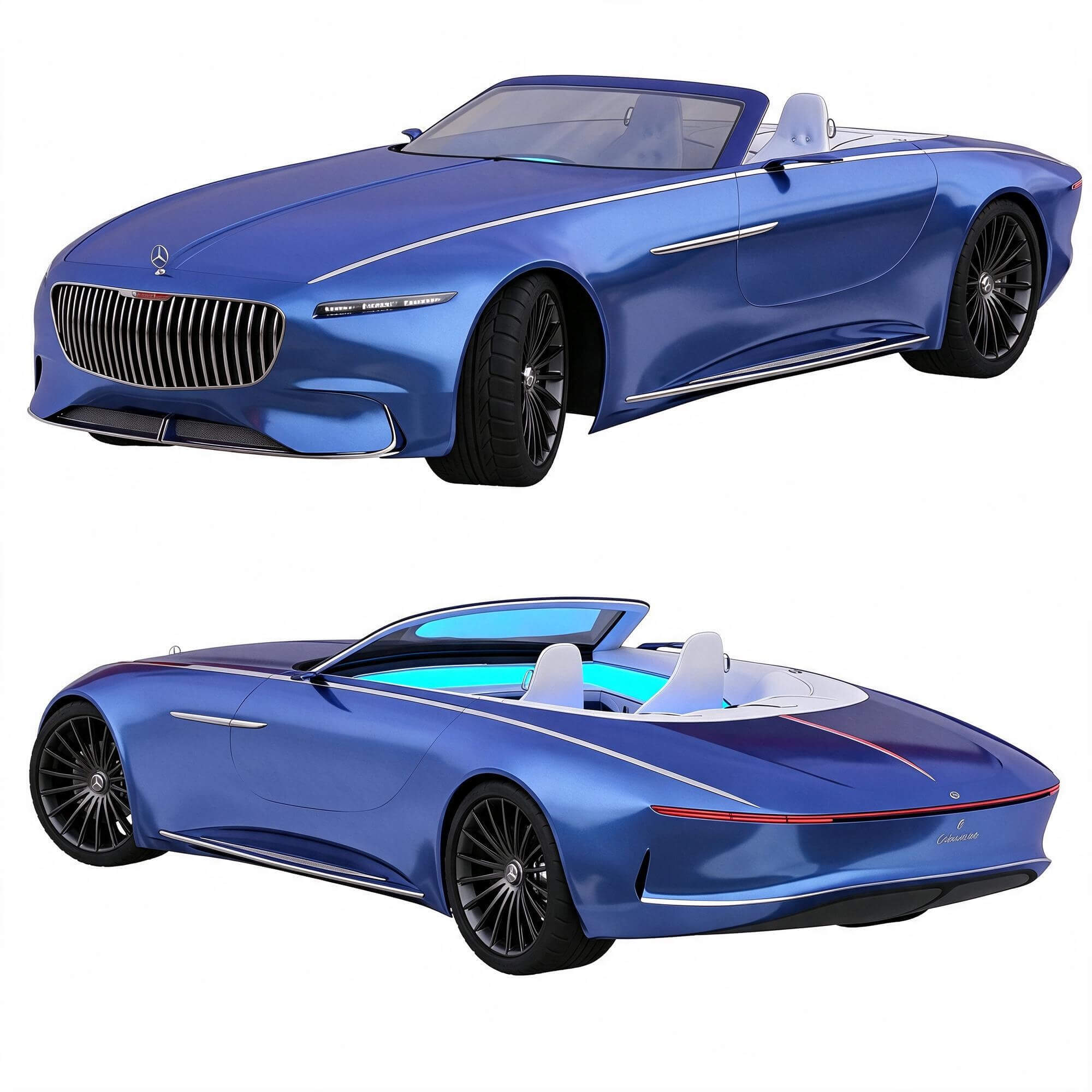 Mercedes Maybach Vision 6 Concept Cabriolet 3d Model 3D Model