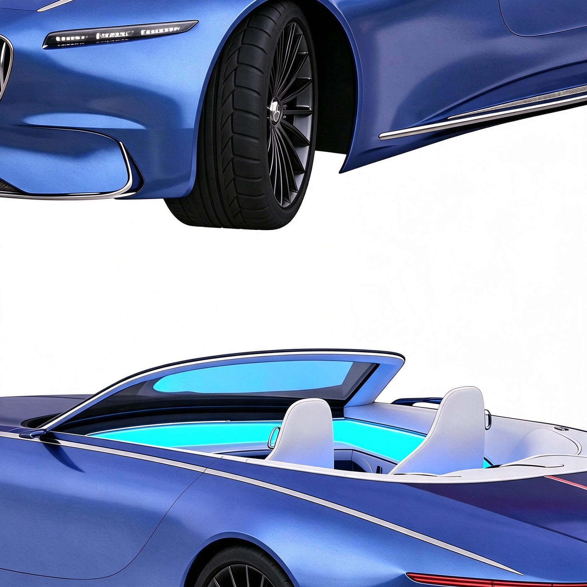 Mercedes Maybach Vision 6 Concept Cabriolet 3d Model 3D Model