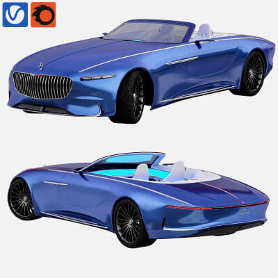 Mercedes Maybach Vision 6 Concept Cabriolet 3d Model
