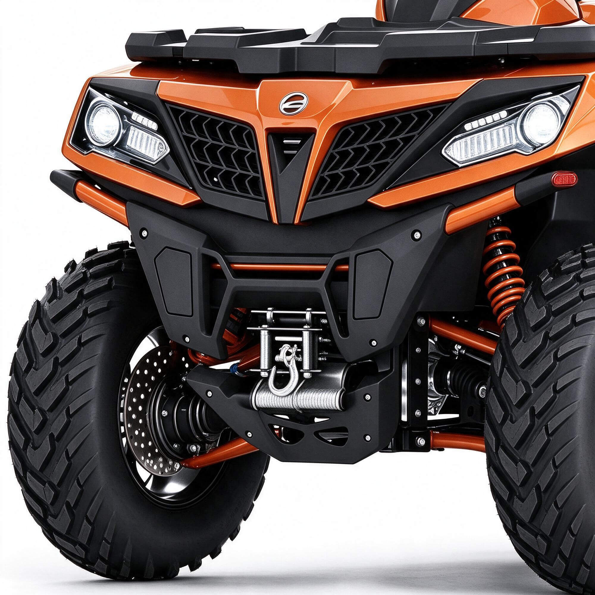 Orange Four-Wheeler ATV Off-Road Vehicle 3D Model 3D Model