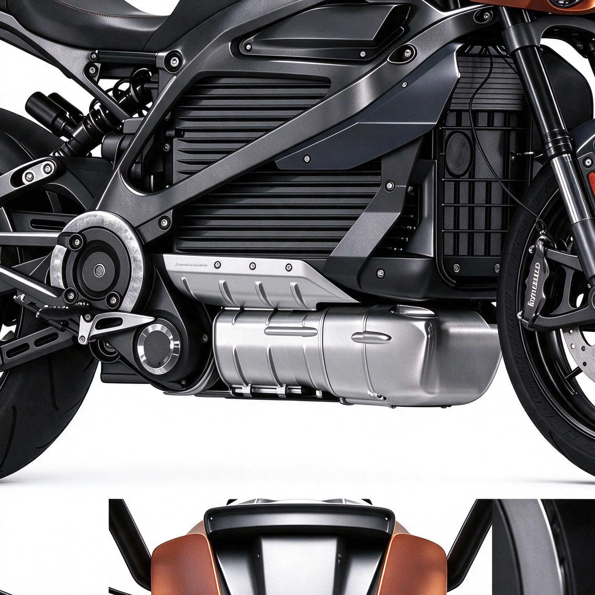 Orange LiveWire Electric Motorcycle 3D Model 3D Model