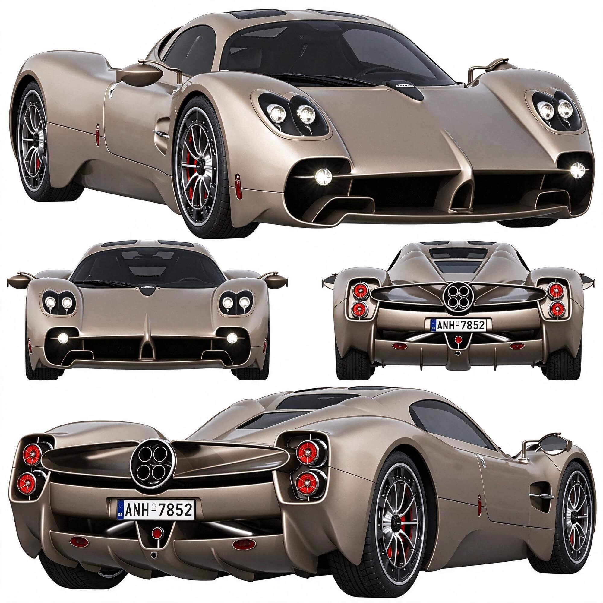 Pagani Utopia Hypercar Sport Coupe 3D Model 3D Model