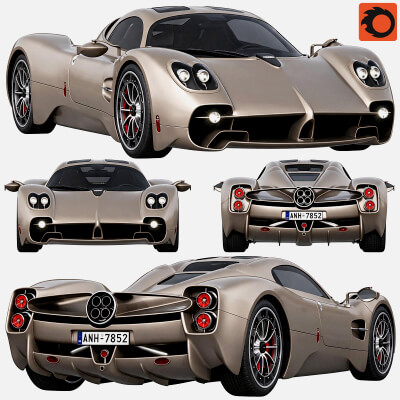 Pagani Utopia Hypercar Sport Coupe 3D Model 3D Model