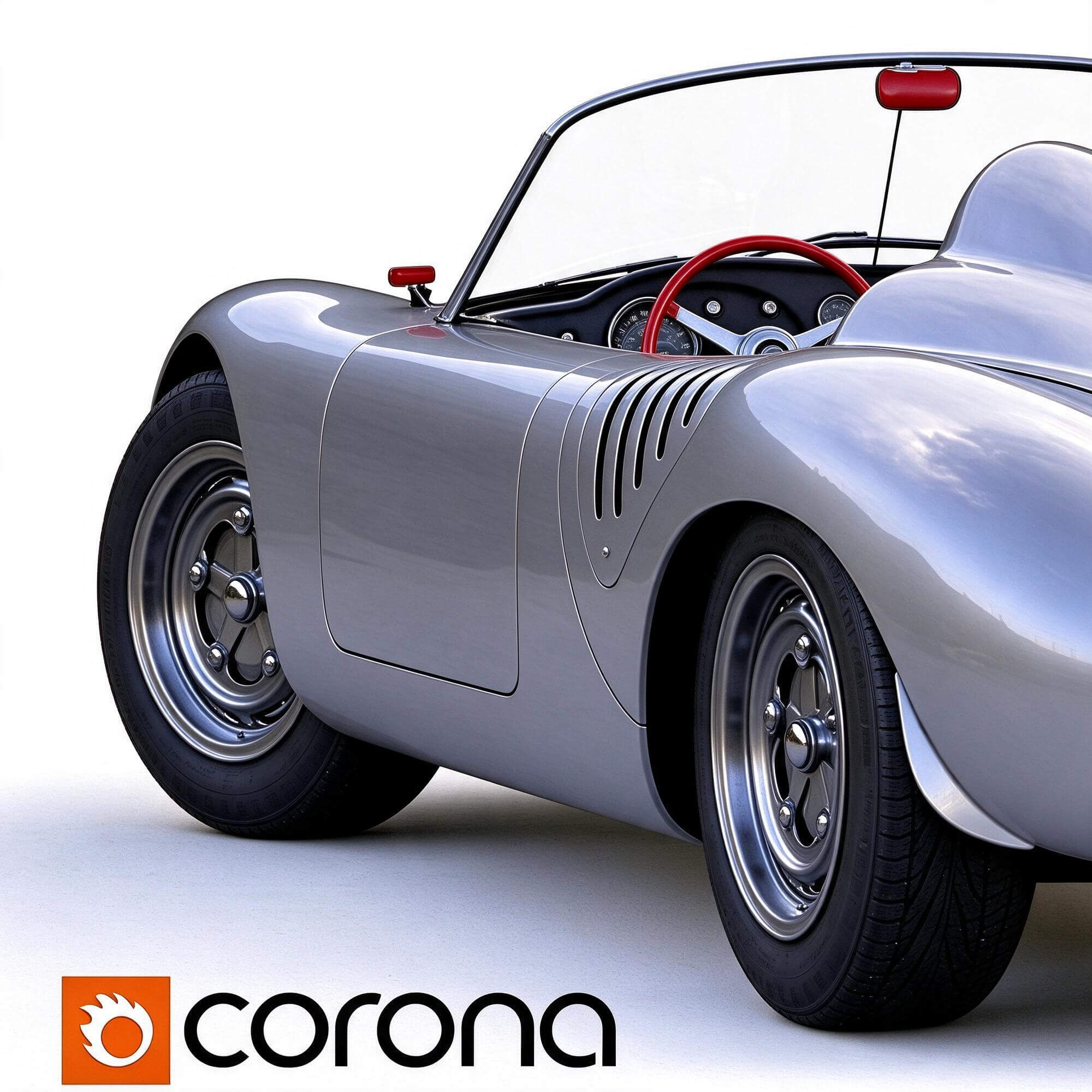 Porsche 550 Spyder Classic Roadster 3D Model 3D Model