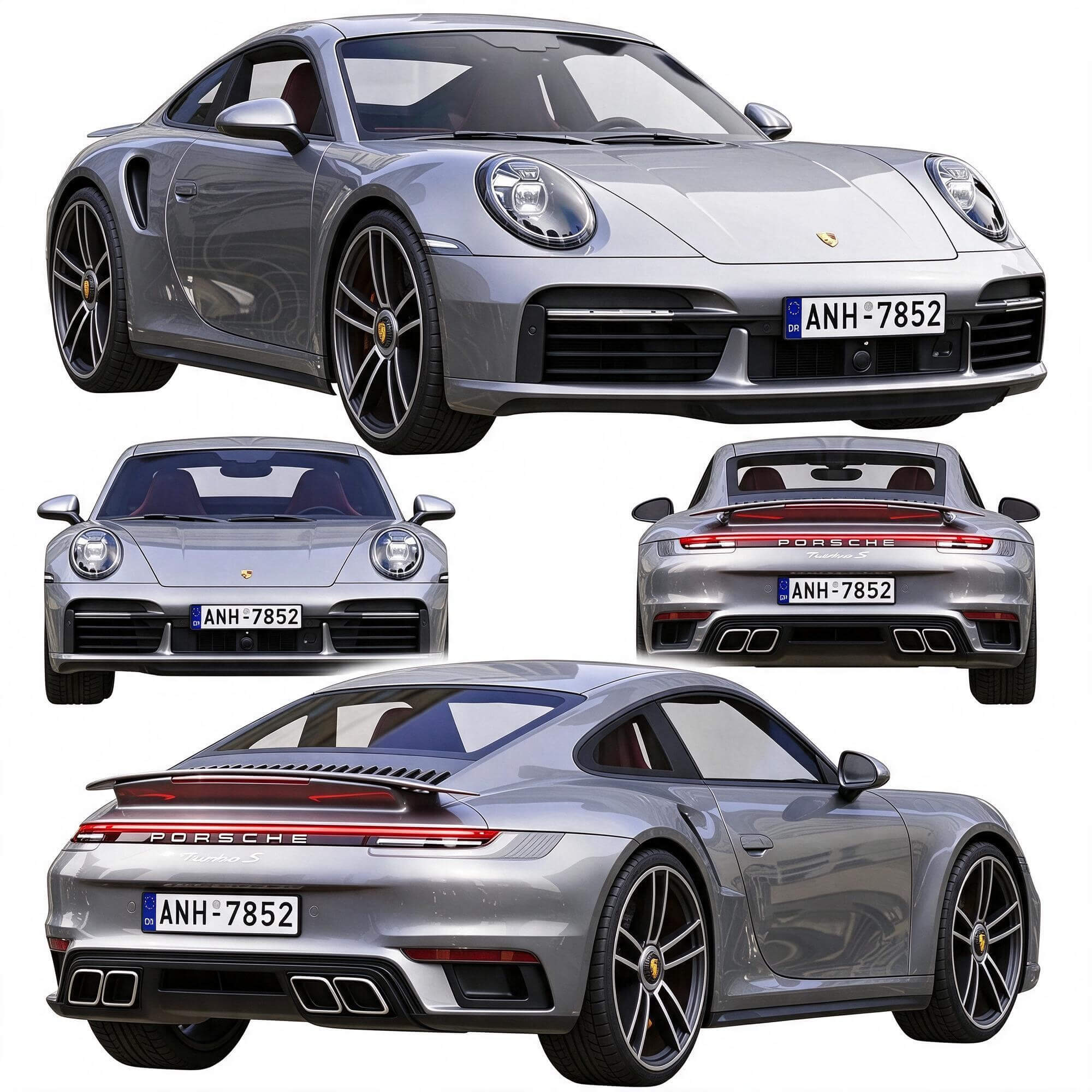 Porsche 911 Turbo S Sport Coupe 3D Model 3D Model