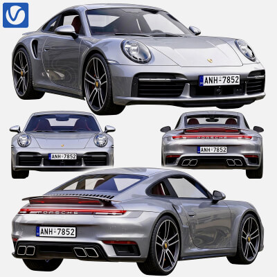 Porsche 911 Turbo S Sport Coupe 3D Model 3D Model