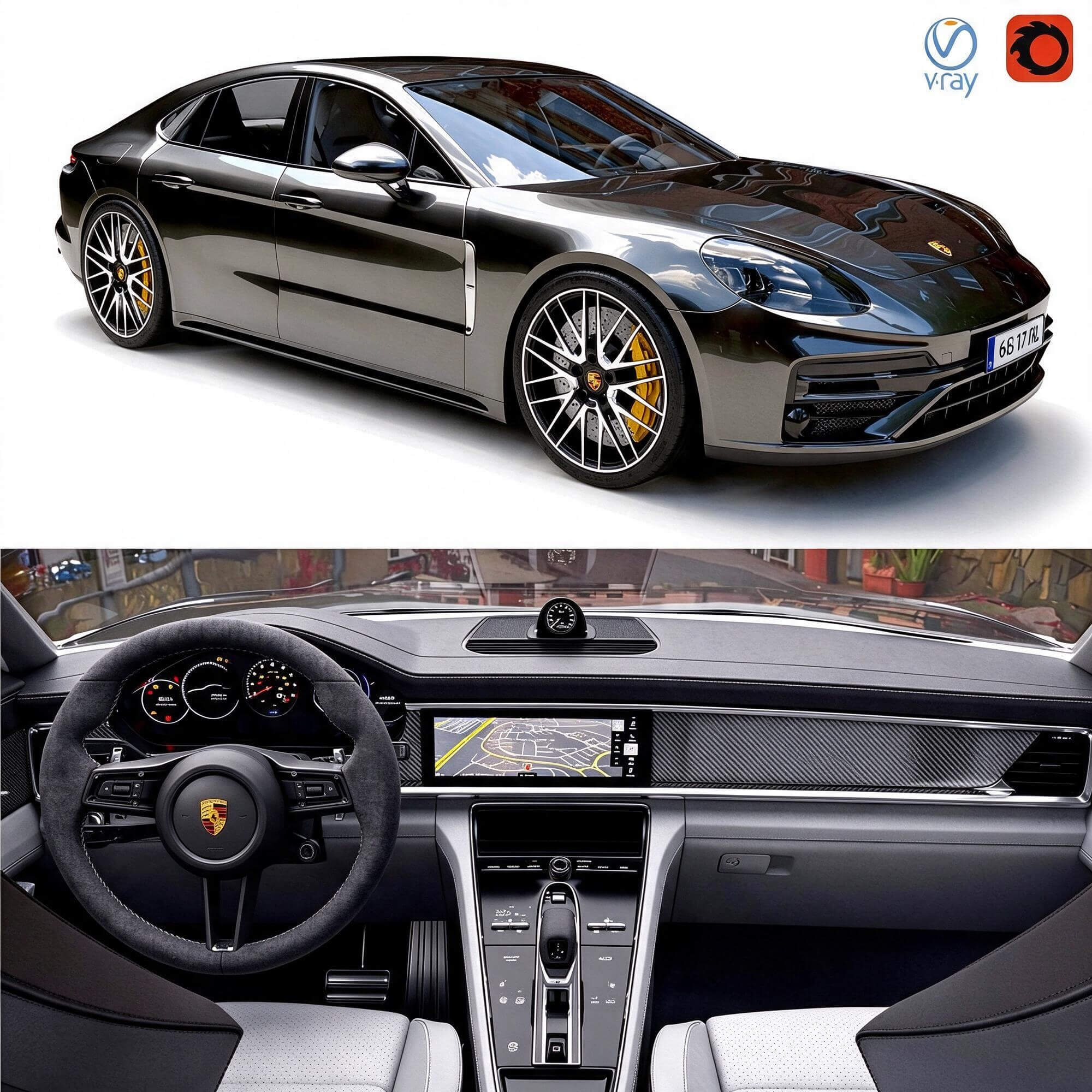 Porsche Panamera Turbo Luxury Sport Sedan 3D Model 3D Model
