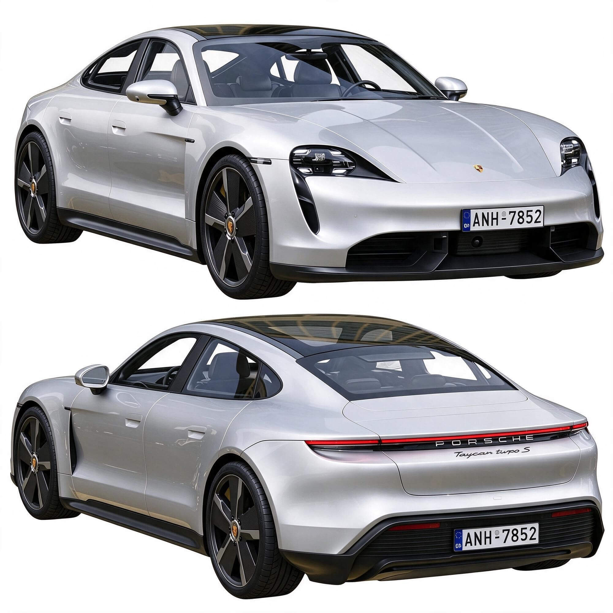 Porsche Taycan Turbo S Electric Sport Sedan 3D model 3D Model