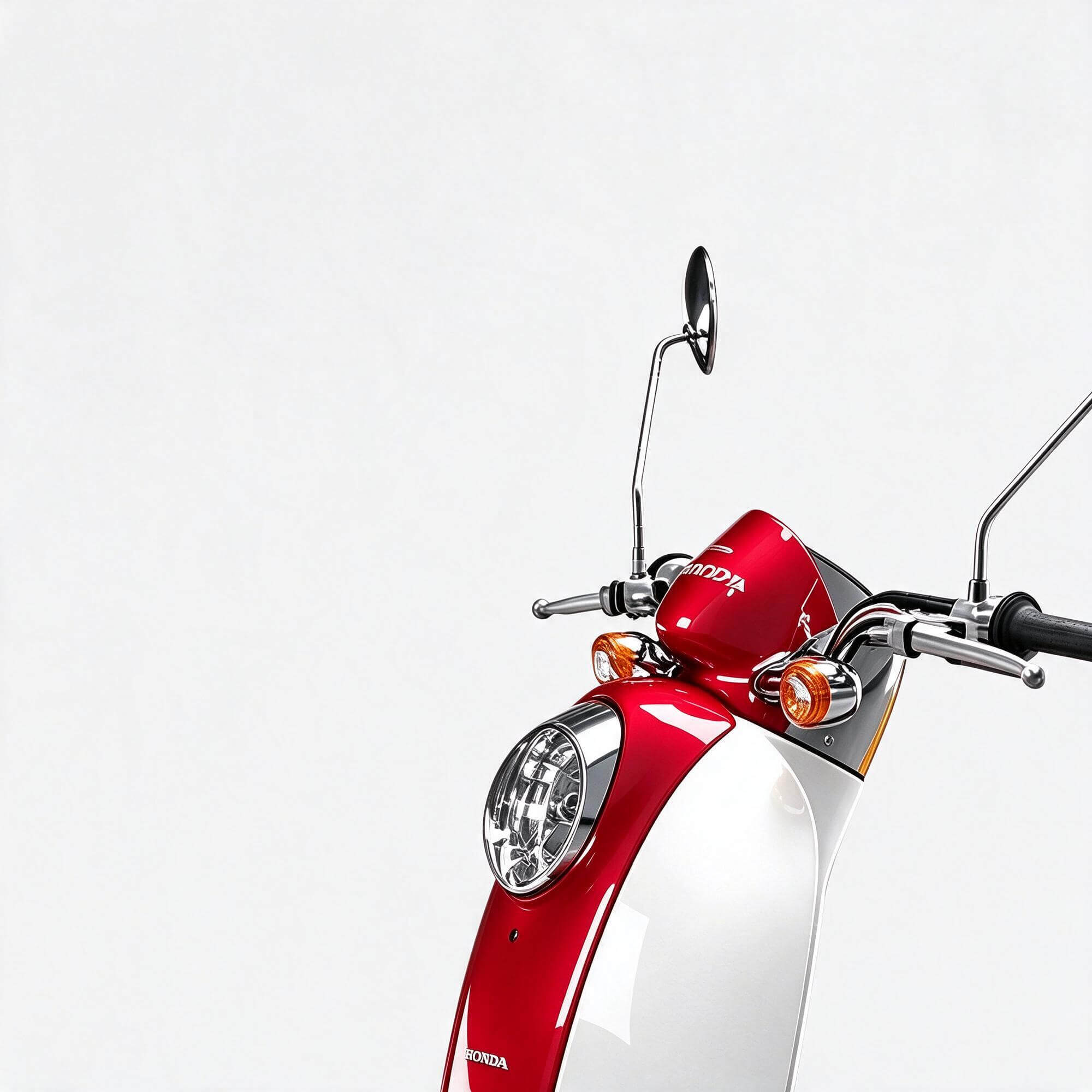 Red White Honda Scoopy Classic Scooter 3d Model 3D Model