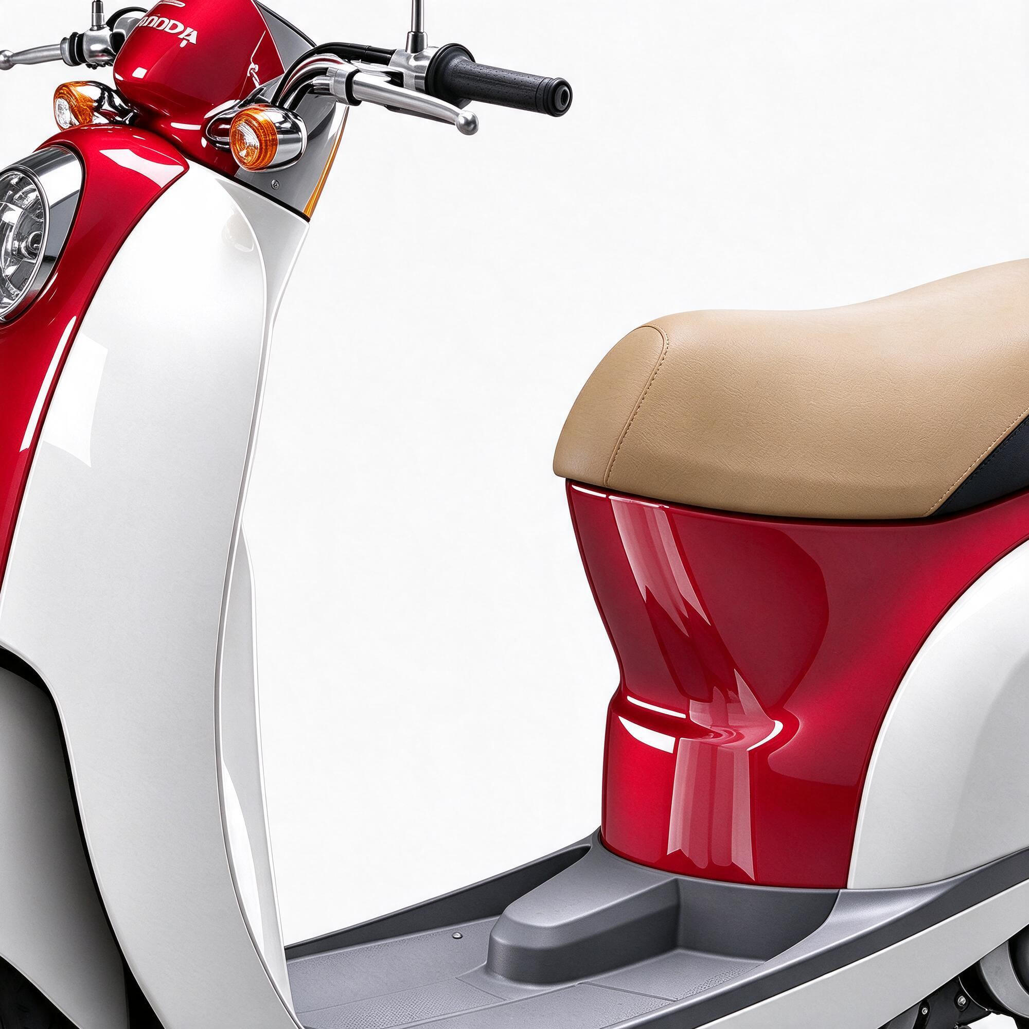 Red White Honda Scoopy Classic Scooter 3d Model 3D Model