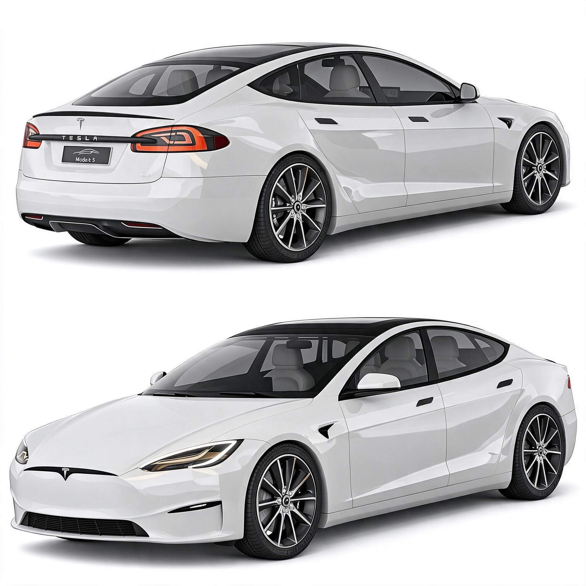 Tesla Model S Electric Sedan 3D Model 3D Model