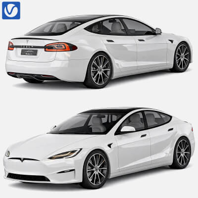 Tesla Model S Electric Sedan 3D Model