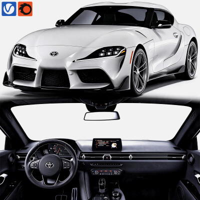 Toyota Supra Sports Car 3D Model 3D Model