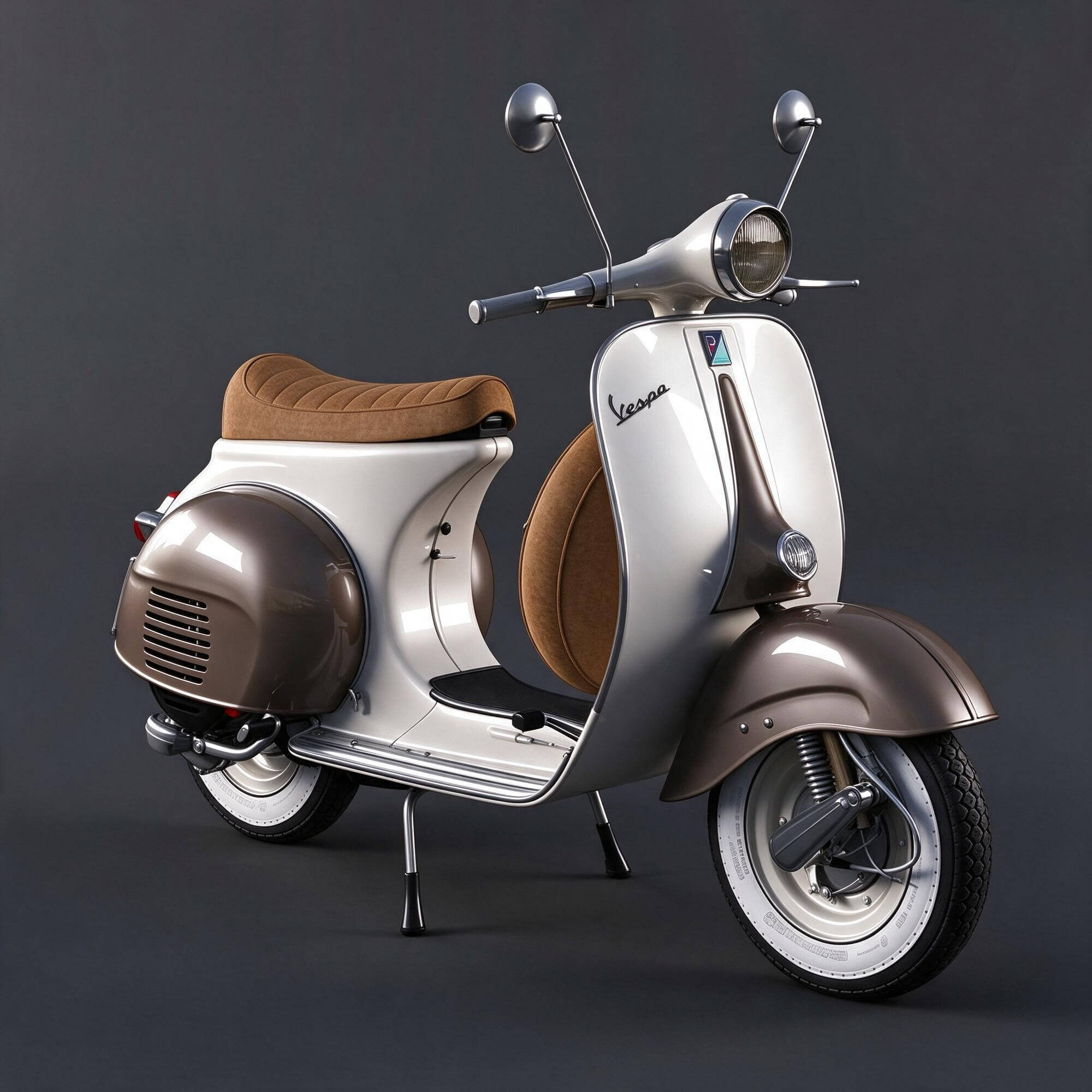 Vespa Classic Retro Scooter 3D Model 3D Model