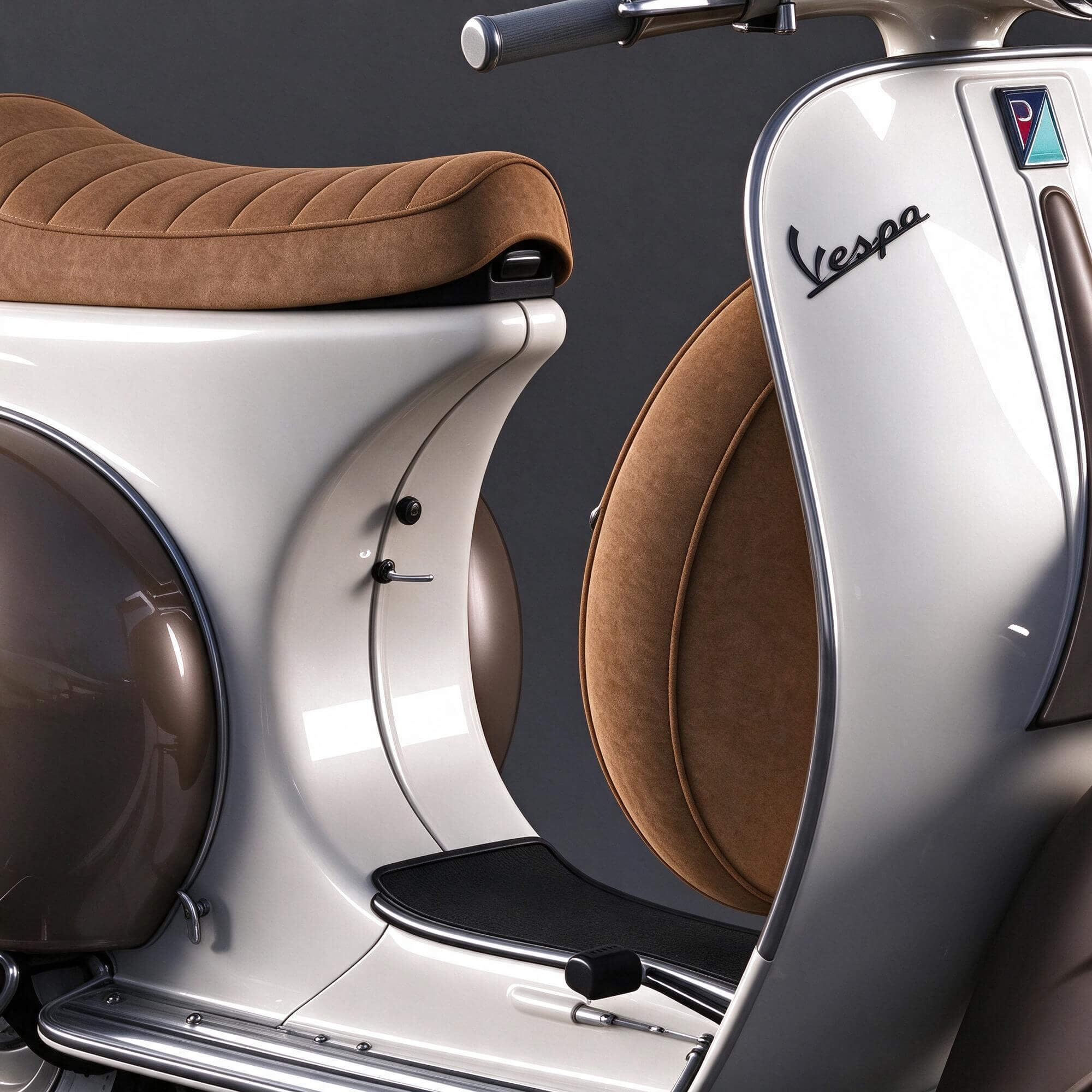 Vespa Classic Retro Scooter 3D Model 3D Model