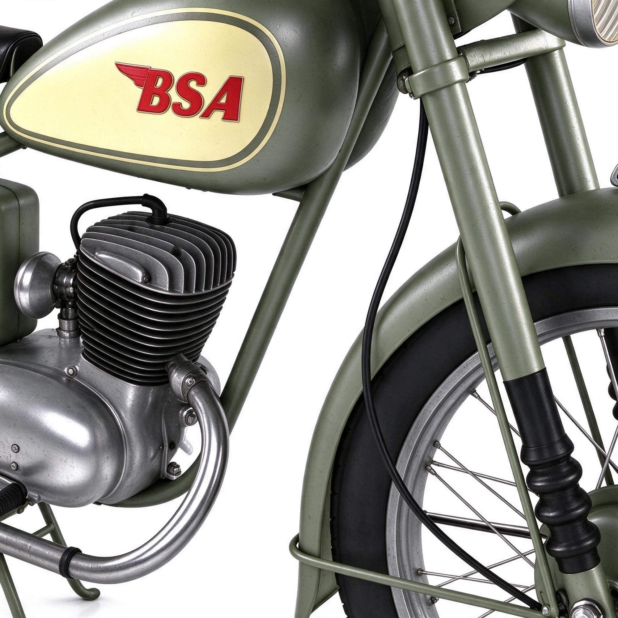 Vintage BSA 125 Classic Retro Motorcycle 3D Model 3D Model