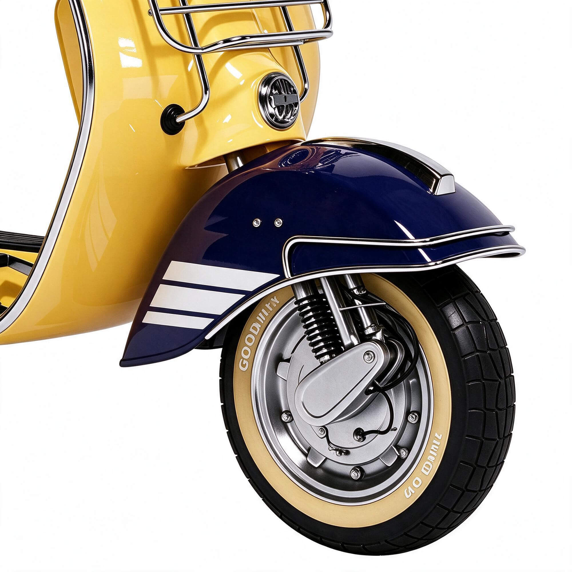 Vintage Vespa Scooter with Windshield 3D Model 3D Model