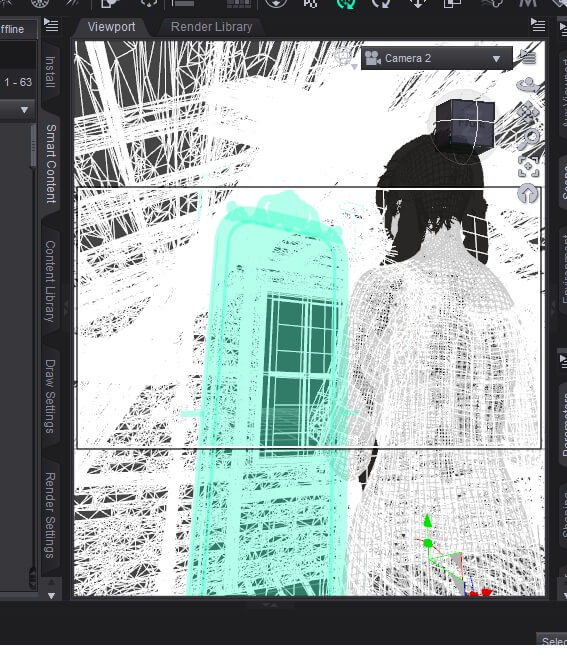 Ghost in the Mirror 3D Render, Digital Artwork by RLove