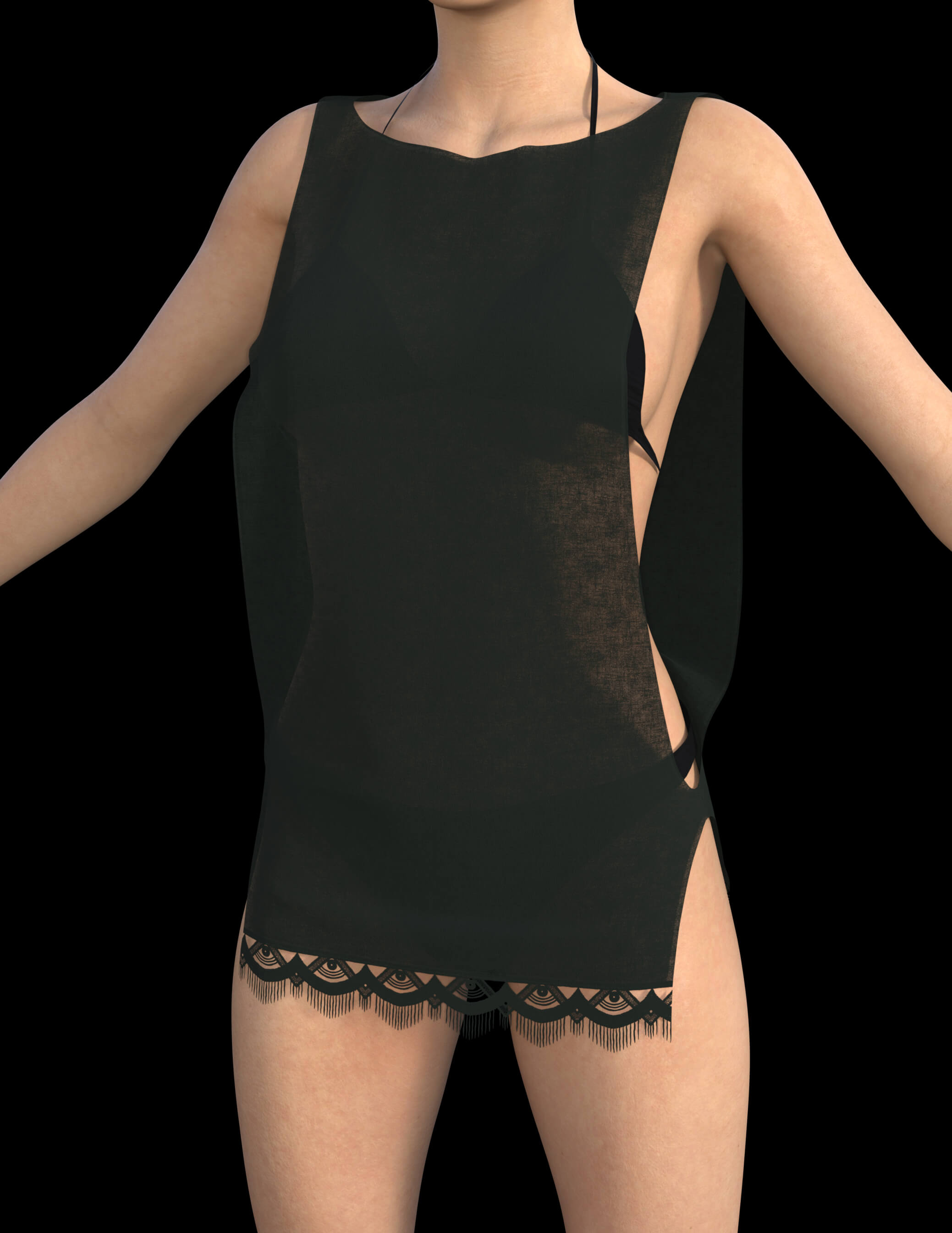 Beach Tank Outfit for Genesis 8 Female Daz Content