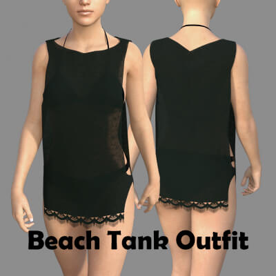 Beach Tank Outfit for Genesis 8 Female