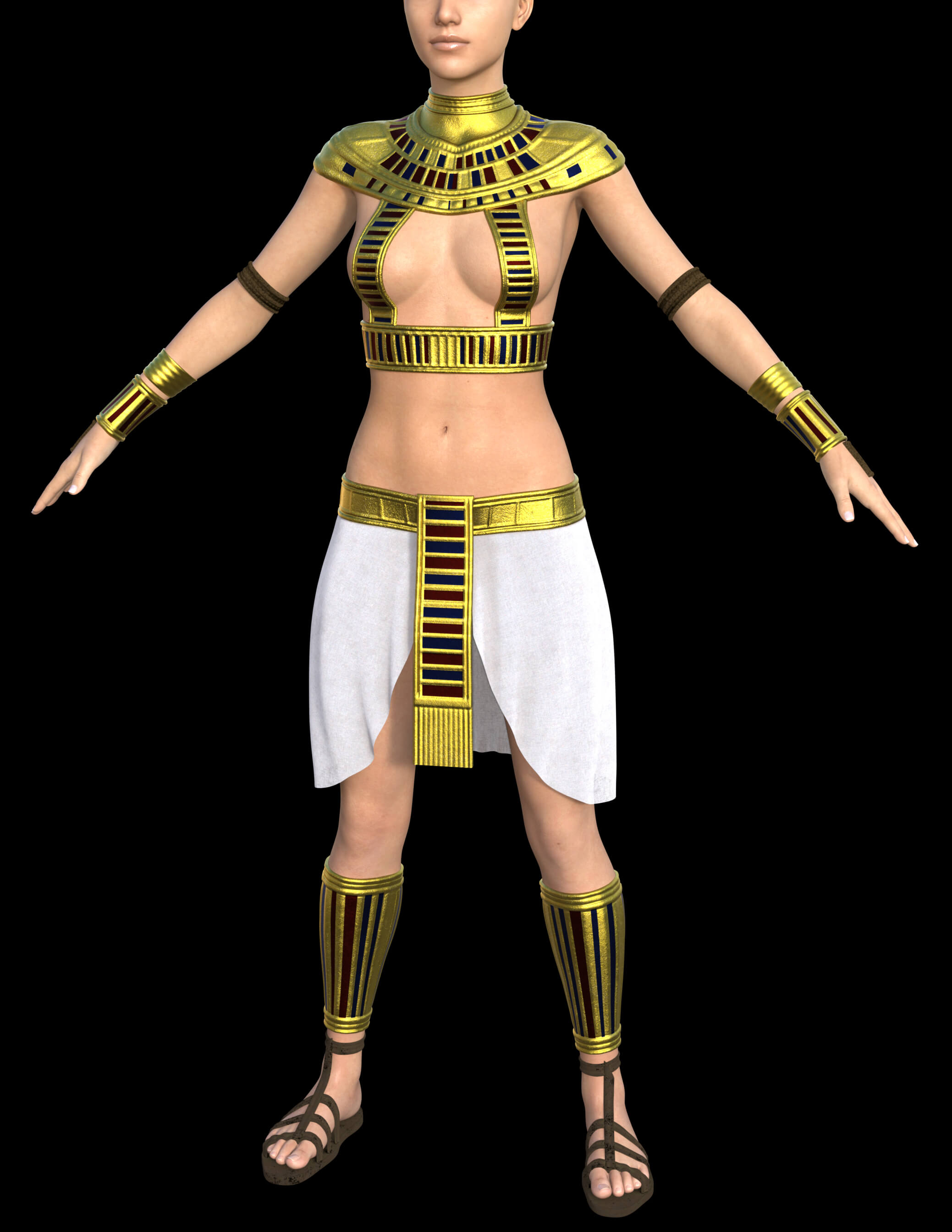 Egyptian Servant Outfit for Genesis 8 Female Daz Content