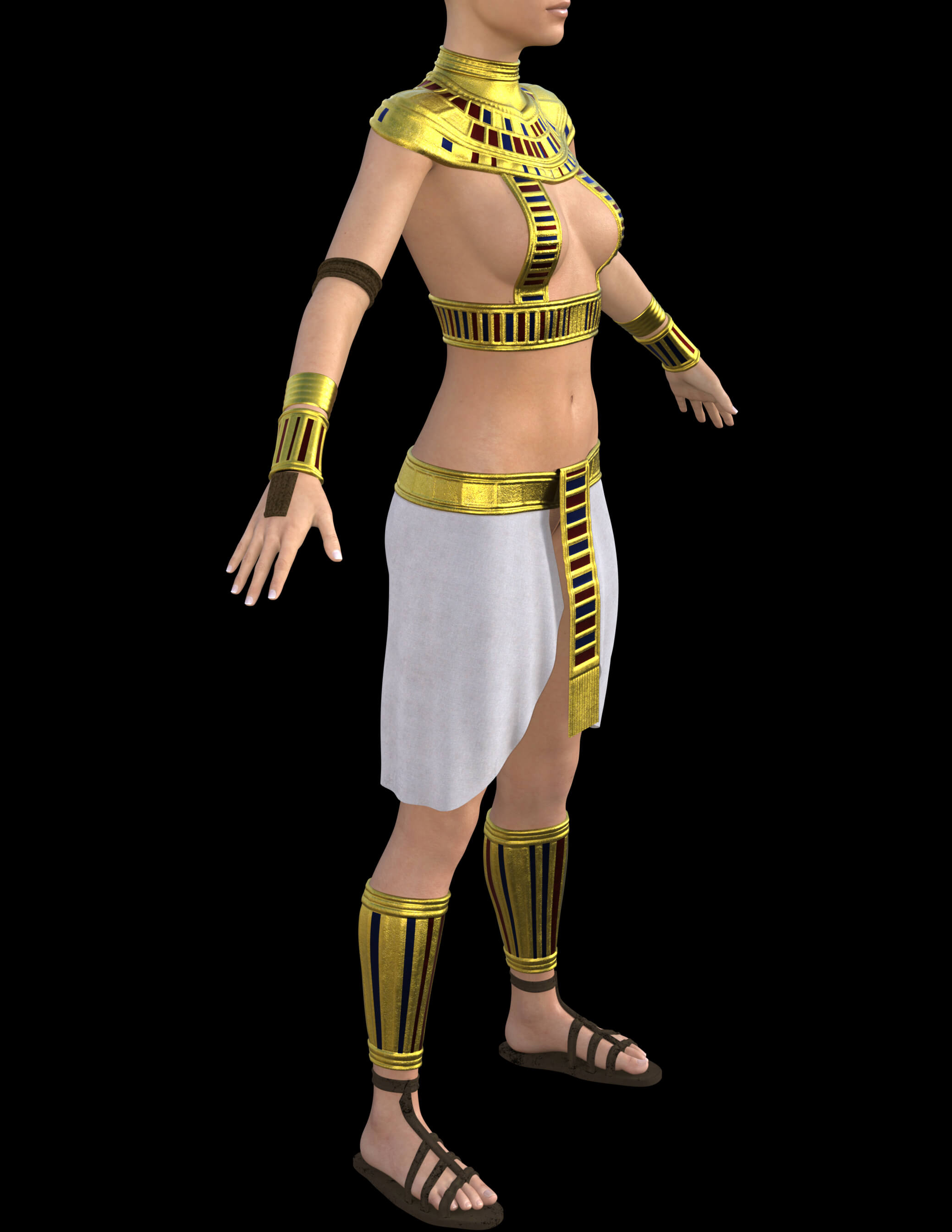 Egyptian Servant Outfit for Genesis 8 Female Daz Content