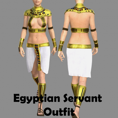 Egyptian Servant Outfit for Genesis 8 Female Daz Content