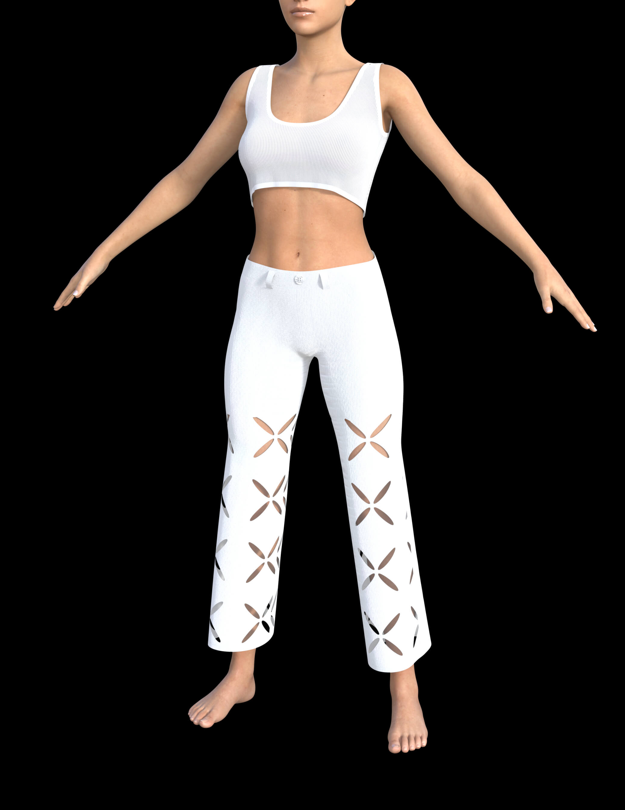 Flower Cut Outfit for Genesis 8 Female Daz Content