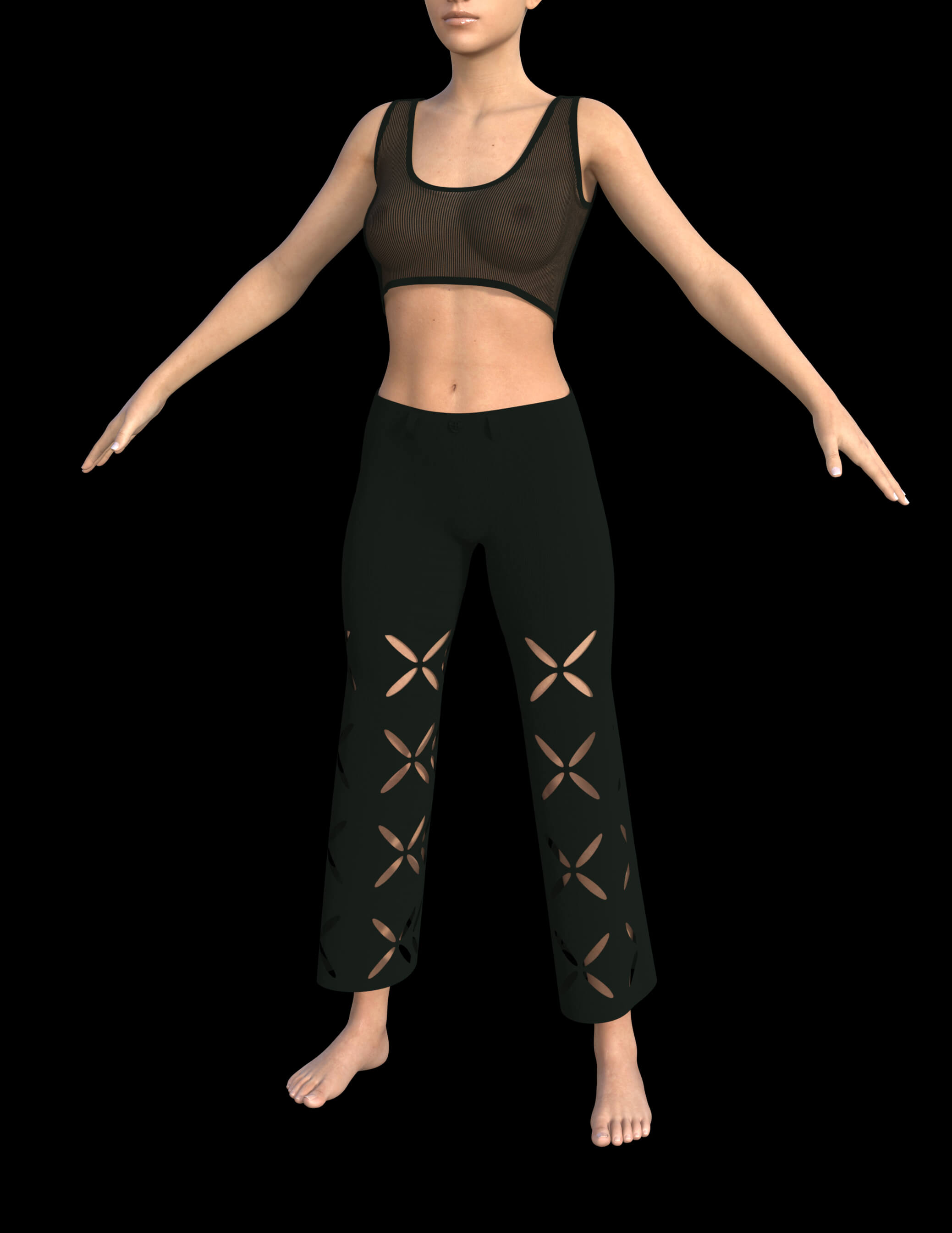 Flower Cut Outfit for Genesis 8 Female Daz Content