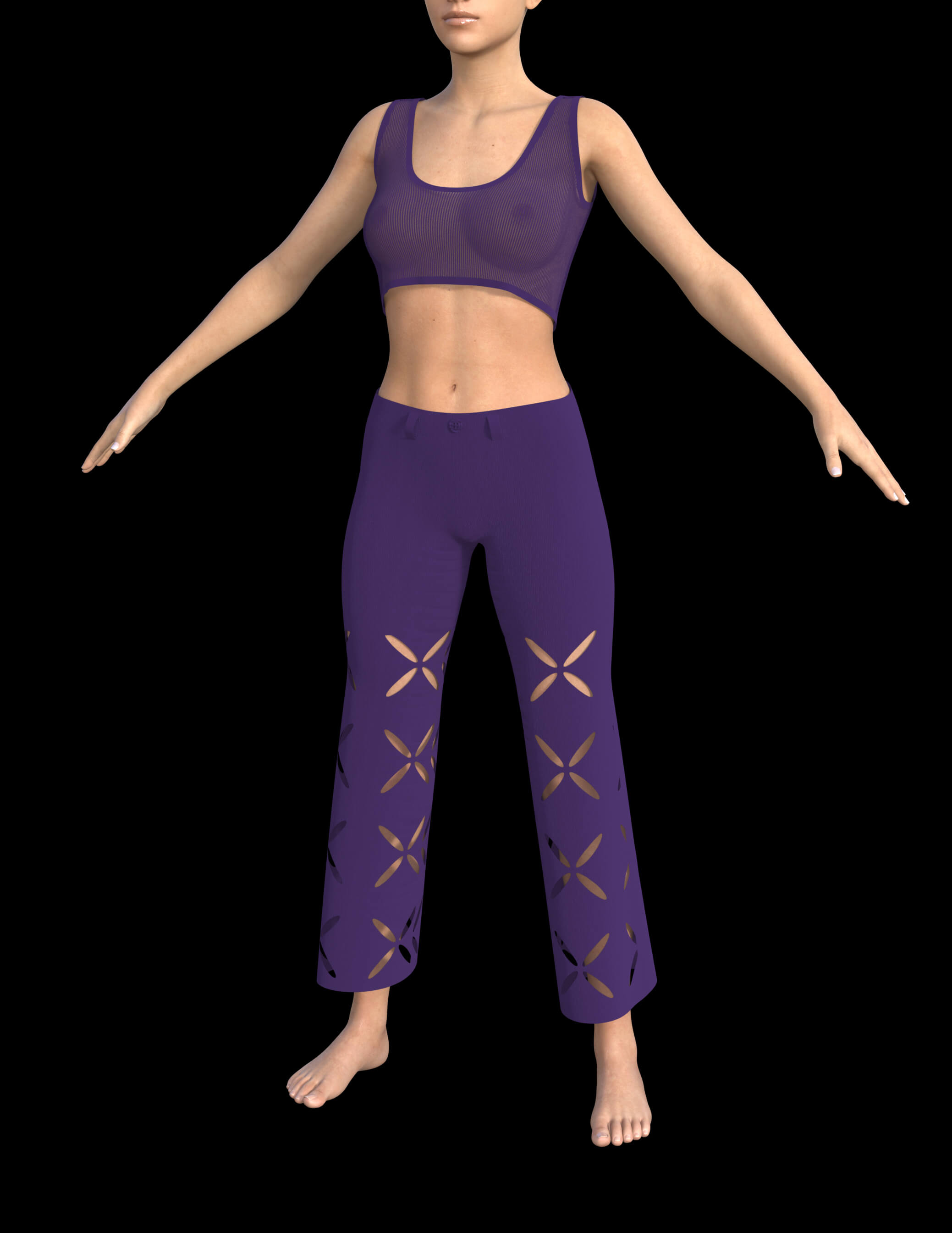 Flower Cut Outfit for Genesis 8 Female Daz Content