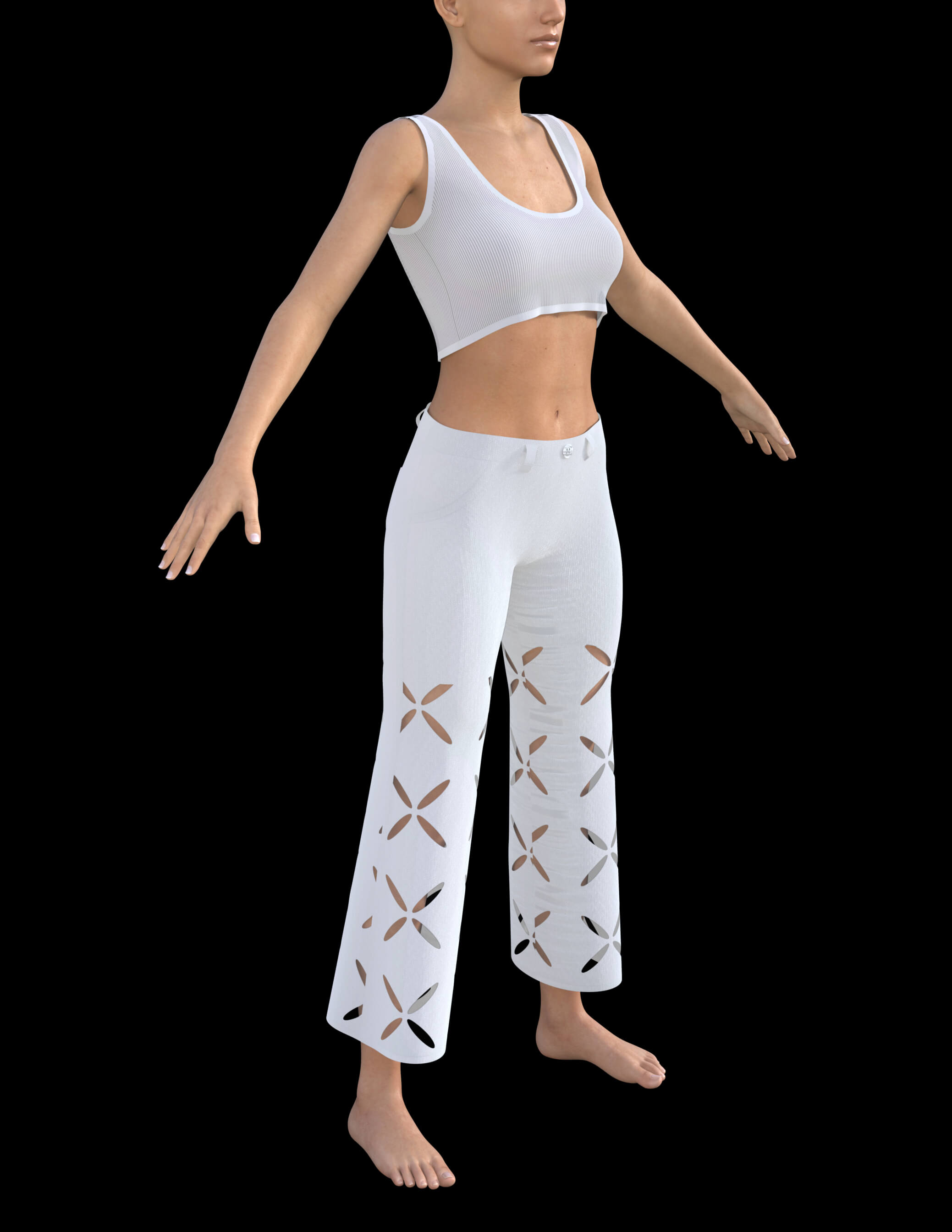 Flower Cut Outfit for Genesis 8 Female Daz Content