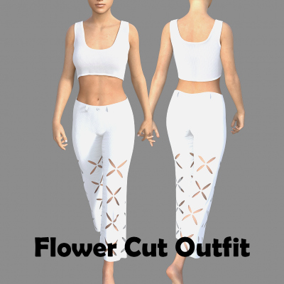 Flower Cut Outfit for Genesis 8 Female
